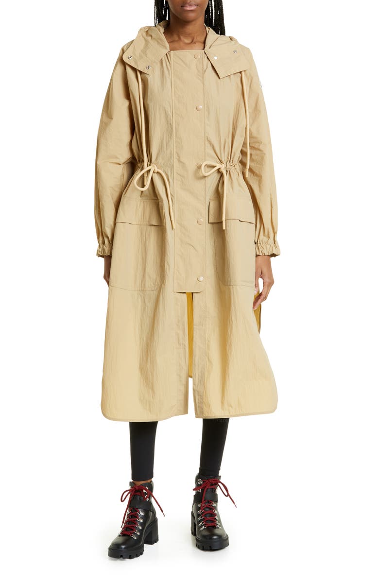 Moncler Sologne Nylon Hooded Coat, Main, color,