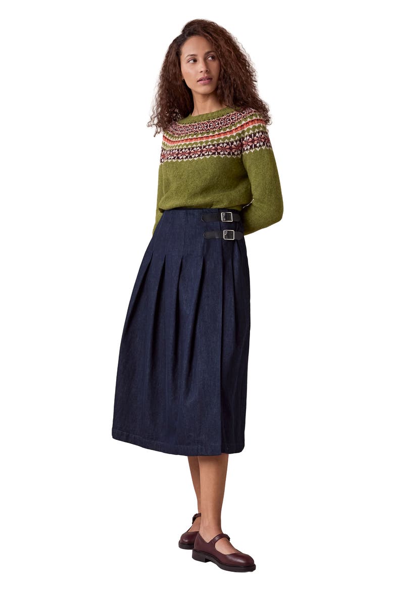 Highlands Crew Neck Sweater, Alternate, color, Clover Green