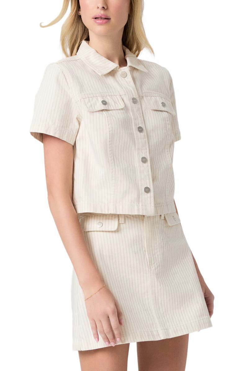 PAIGE Janelle Stripe Miniskirt, Alternate, color, Tonal Stripe