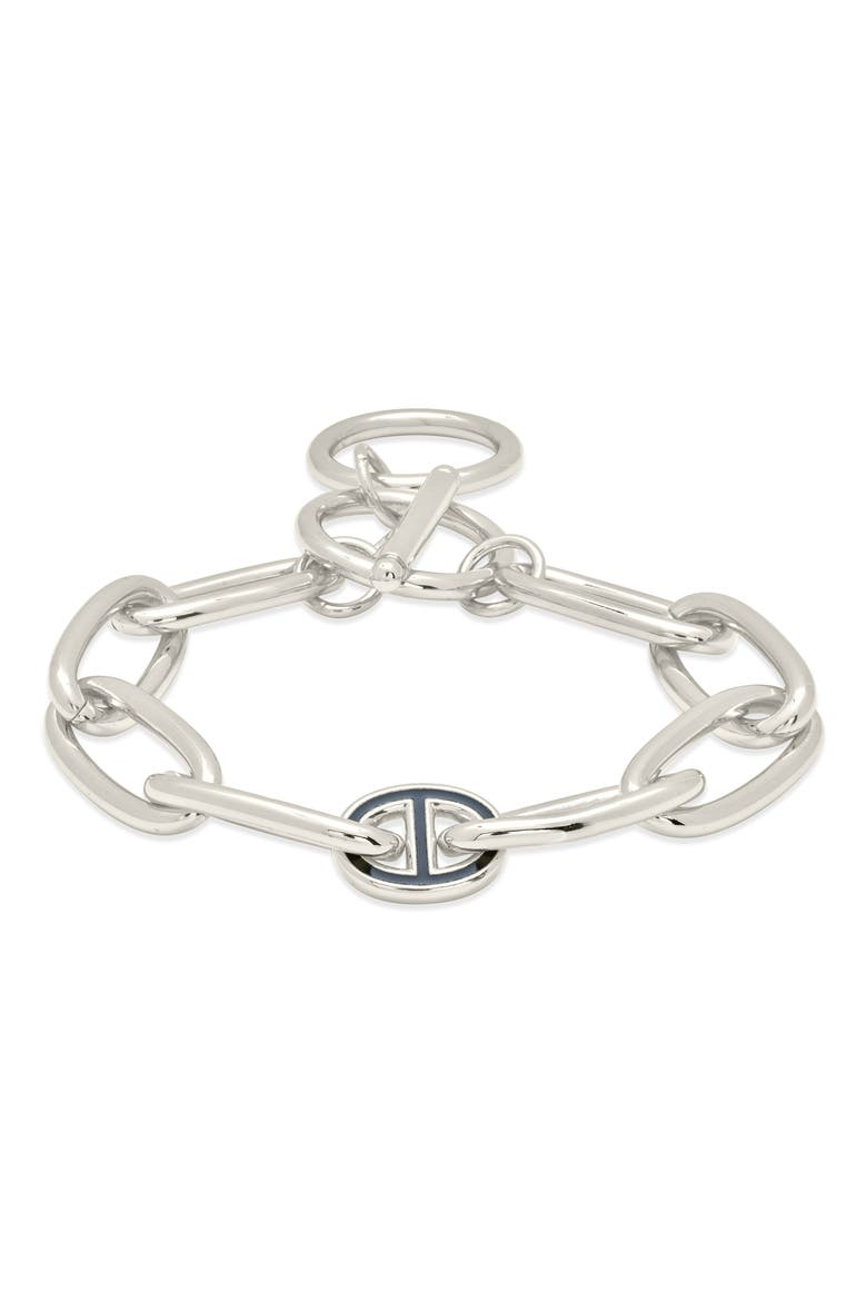 Kennedy Mariner Link Toggle Bracelet, Alternate, color, SILVER