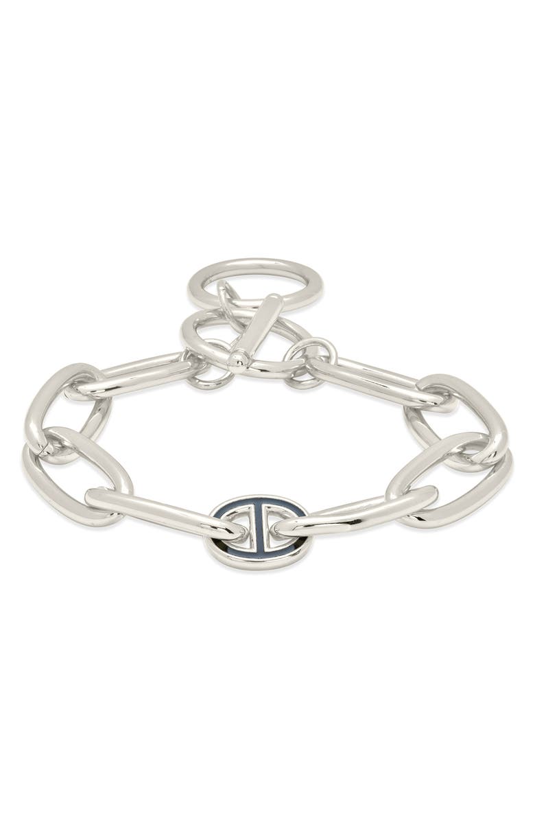 Sterling Forever Kennedy Mariner Link Toggle Bracelet, Alternate, color, 