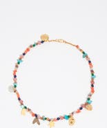 Bimba y Lola Necklace With Silhouettes And Multicolor Stones