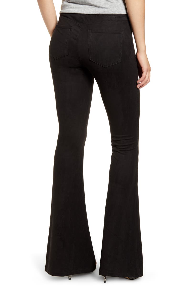 BLANKNYC Faux Suede Flare Pull-On Pants, Alternate, color,