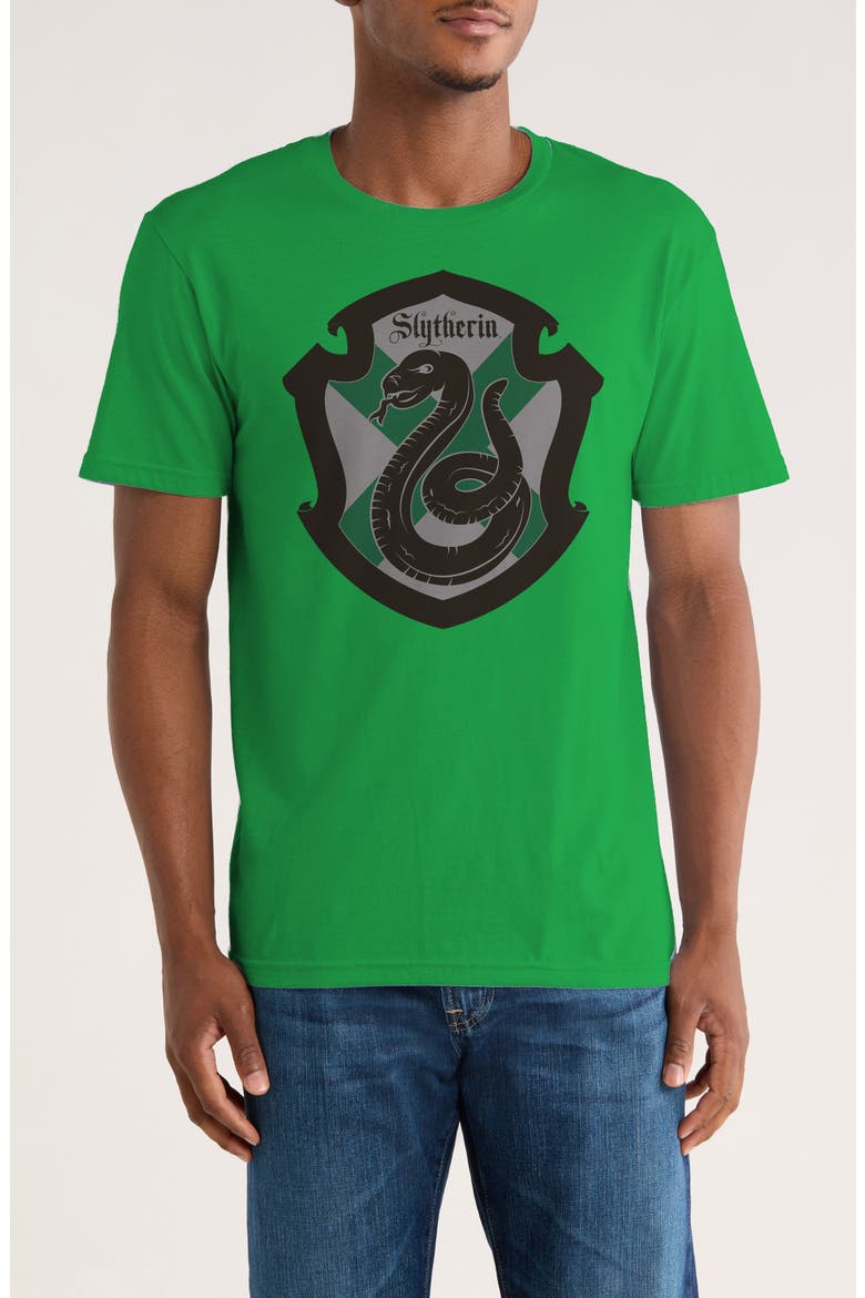 Harry Potter Slytherin Minimalist Graphic T-Shirt, Main, color, IRISH GREEN