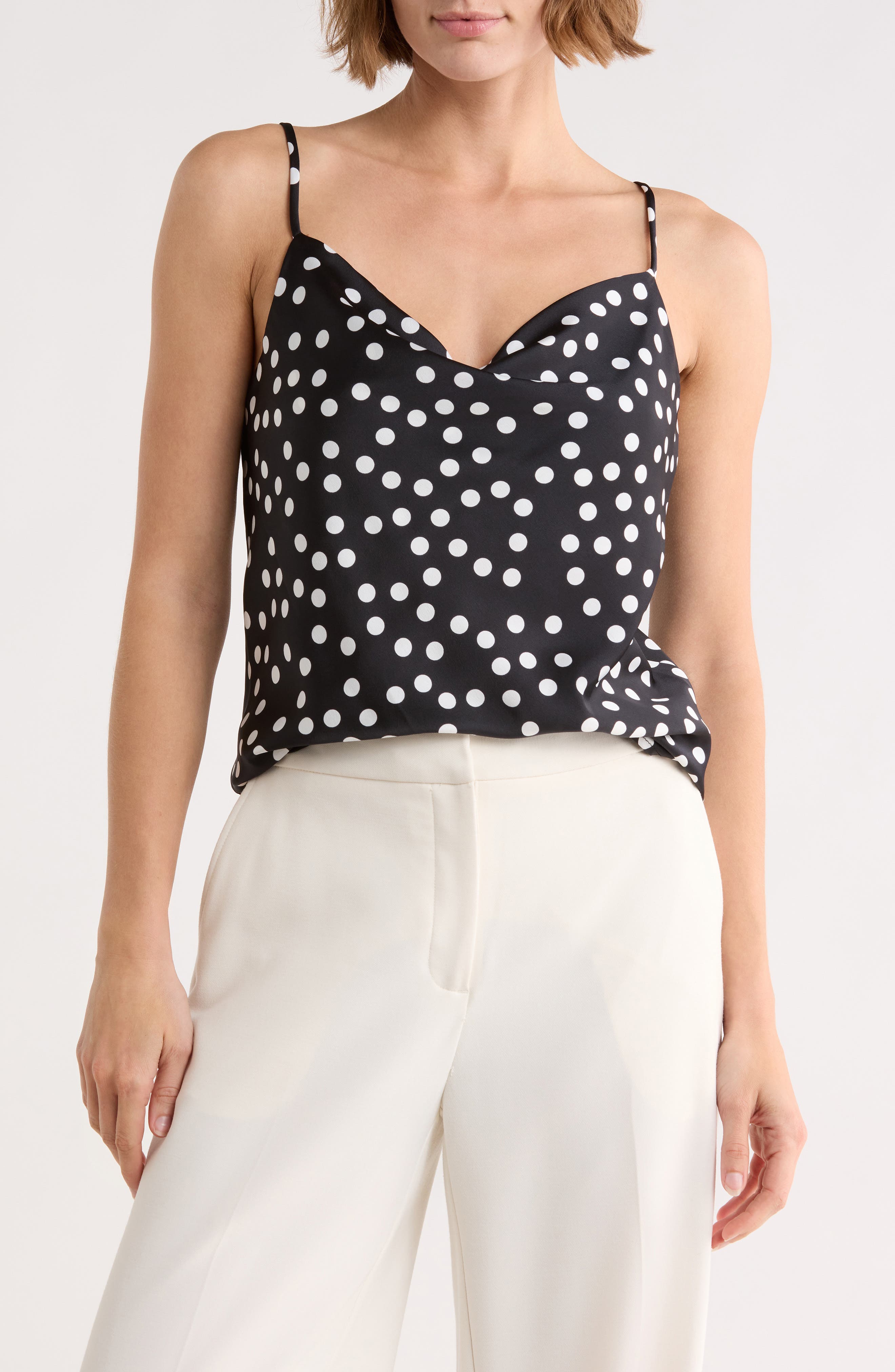 Renee C Sleeveless Cowl Neck Tank