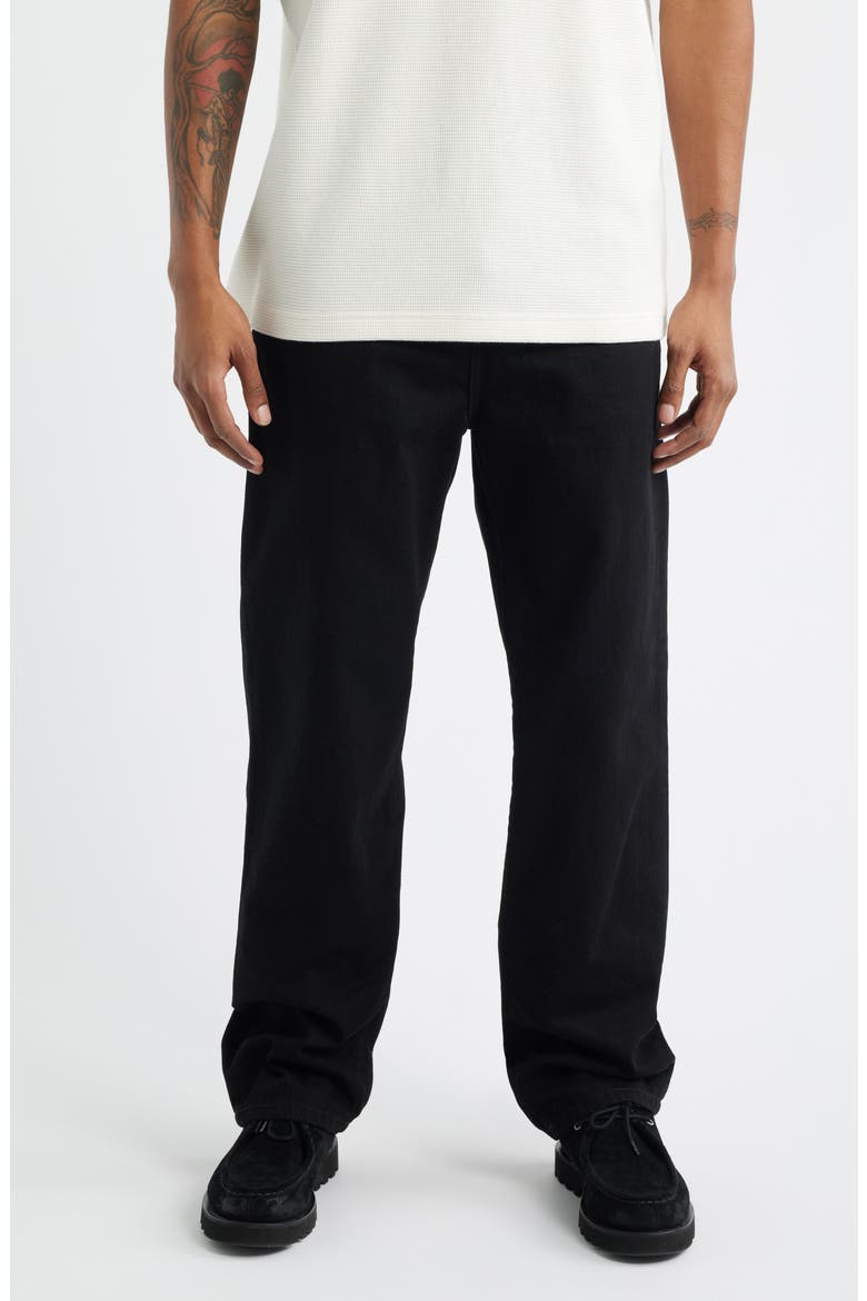 Aaron Tapered Regular Fit Jeans, Main, color, BLACK (RINSED)