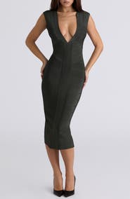 HOUSE OF CB The Super Plunge Bandage Midi Dress