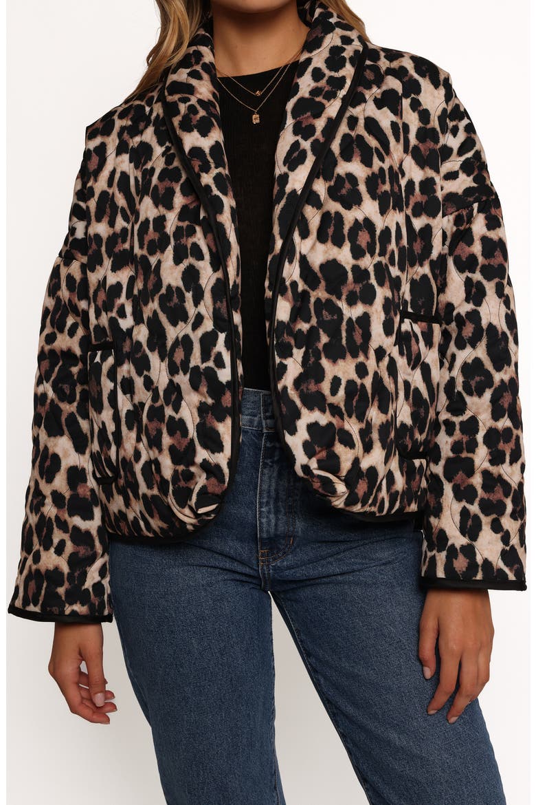 Marcos Leopard Print Quilted Jacket, Main, color, LEOPARD