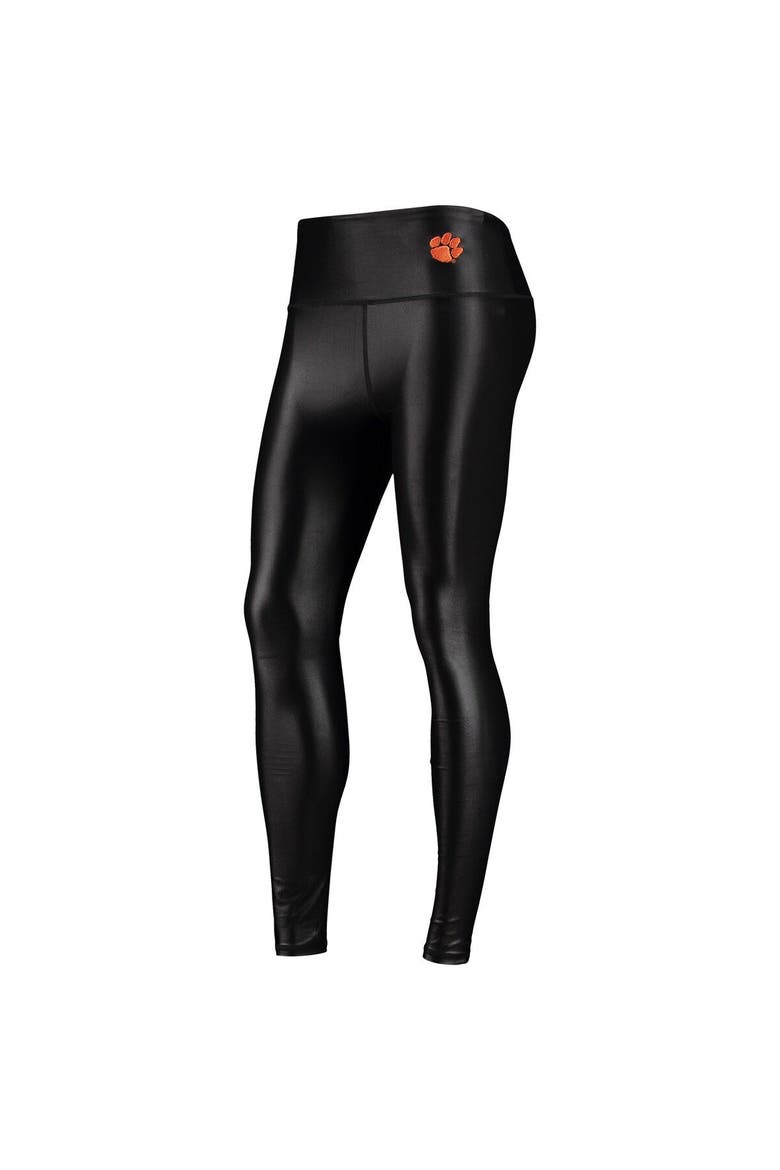 Women's ZooZatz Black Clemson Tigers Shine Liquid Leggings, Alternate, color, Black