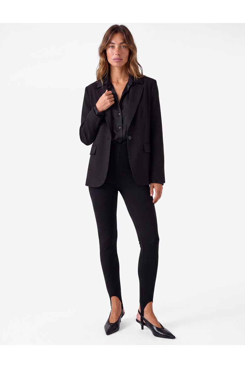 Leggings With Foot Strap Detail, Main, color, BLACK