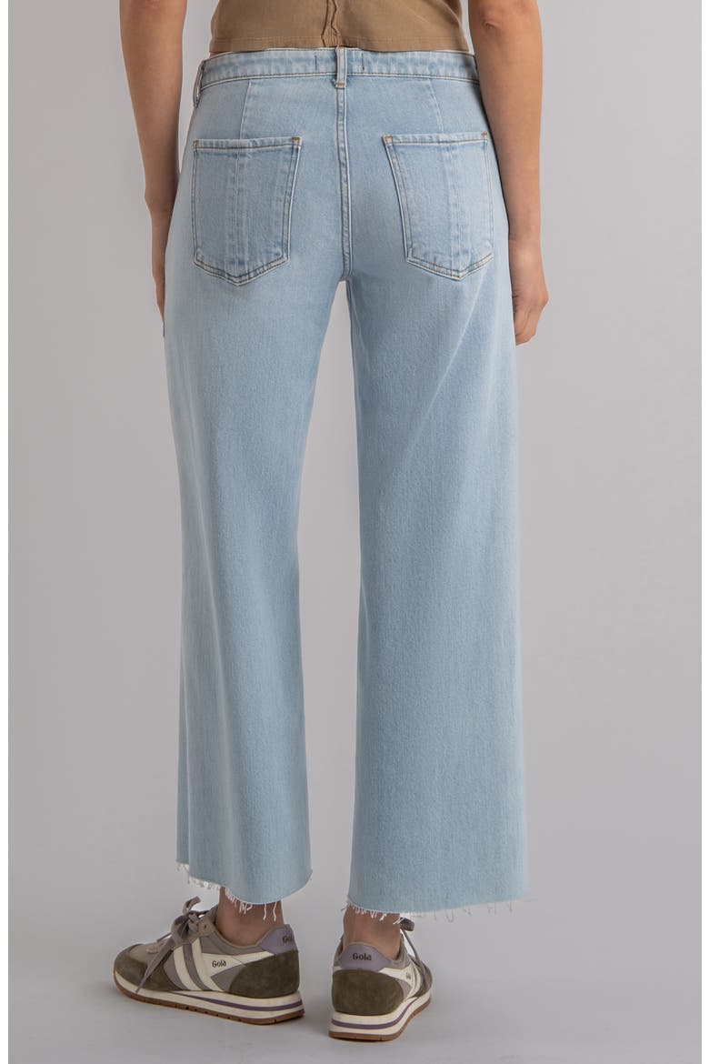 Meg Raw Hem High Waist Ankle Wide Leg Jeans, Alternate, color, TONE