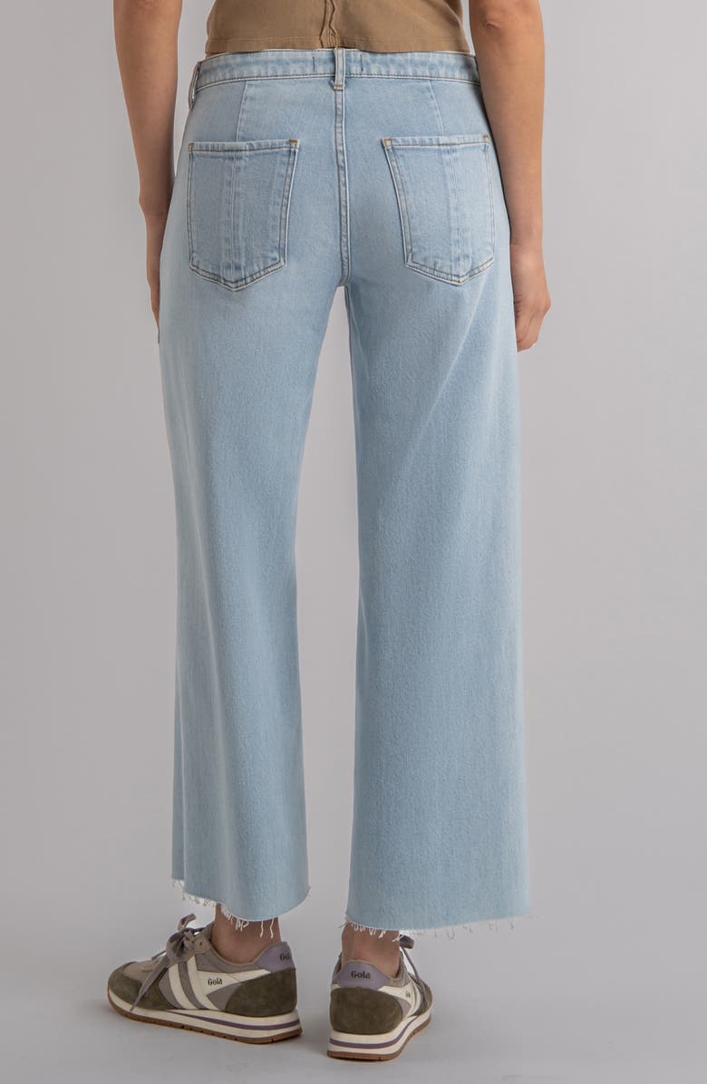 KUT from the Kloth Meg Raw Hem High Waist Ankle Wide Leg Jeans, Alternate, color, Tone