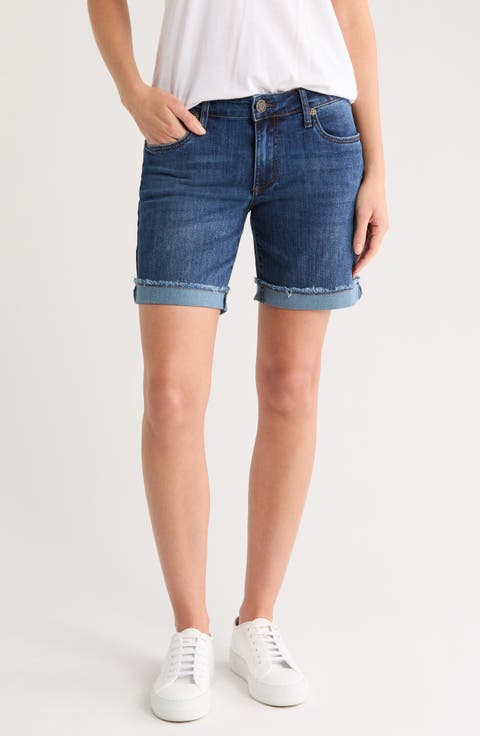 KUT from the Kloth Katy Boyfriend Cuffed Denim Shorts