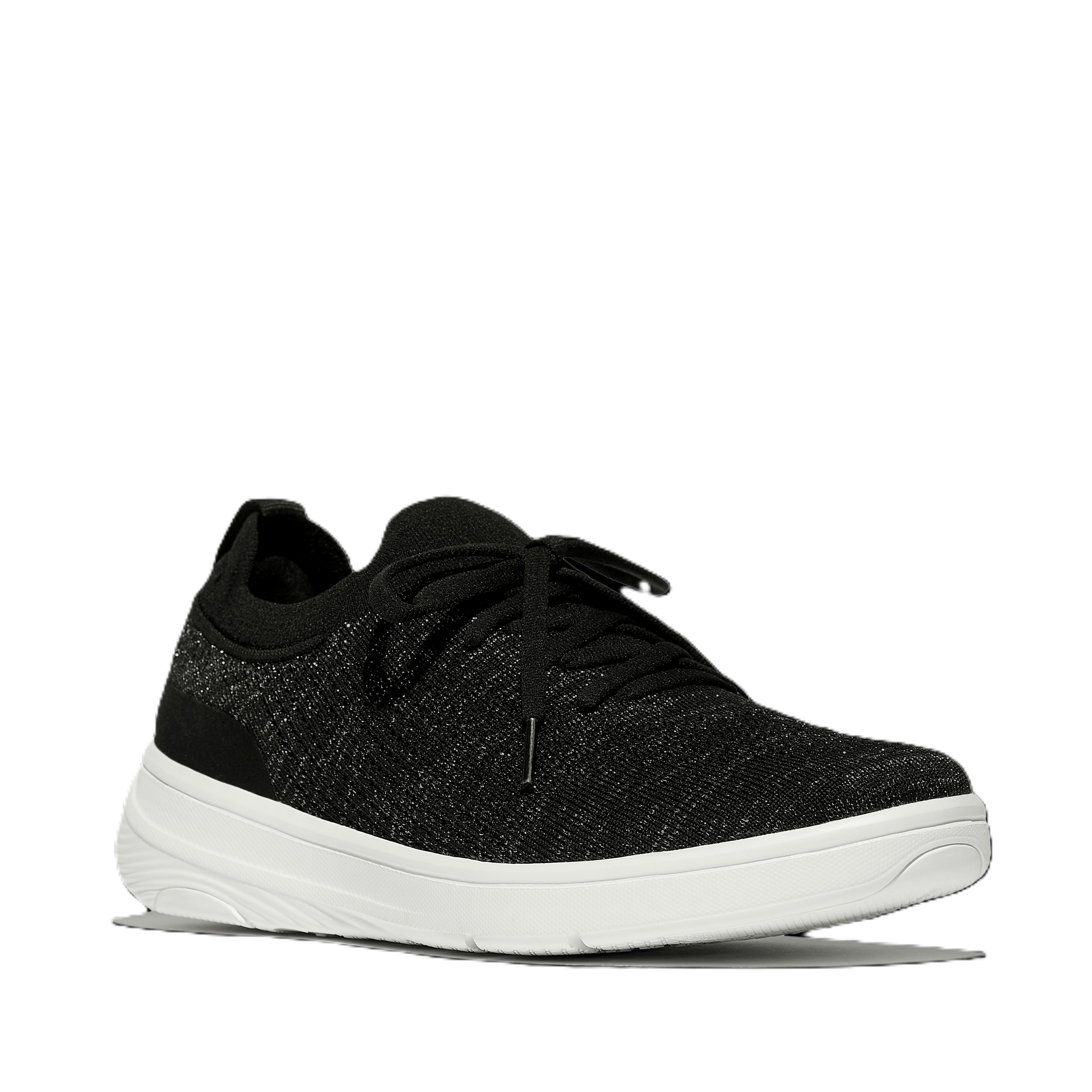 FitFlop Super Q Knit Slip On Sneakers, Main, color, Black/Silvereen