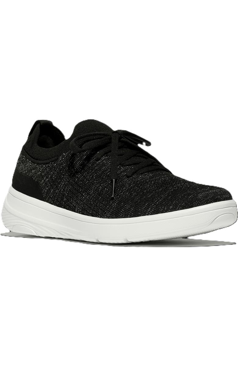 FitFlop Super Q Knit Slip On Sneakers, Main, color, Black/Silvereen