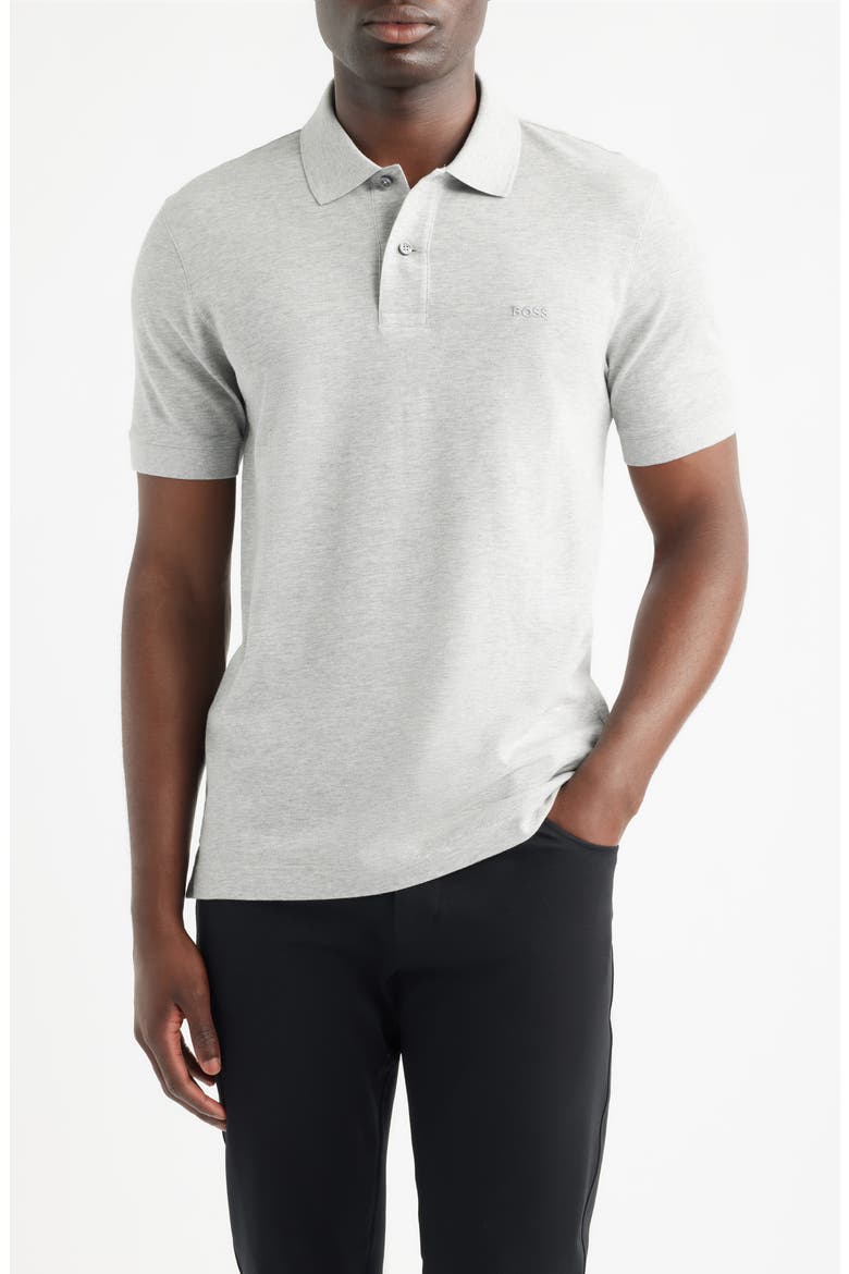Pallas Cotton Piqué Polo, Main, color, OPEN GREY