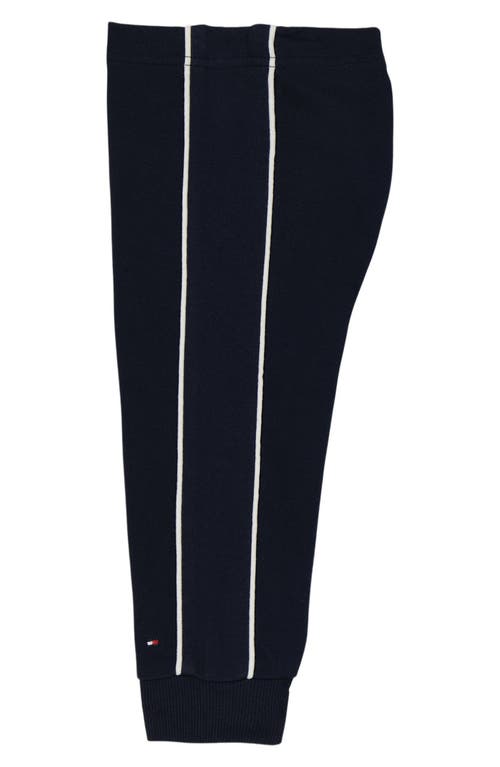 Tommy Hilfiger Piped Trim Fleece Polo & Joggers Set In Black