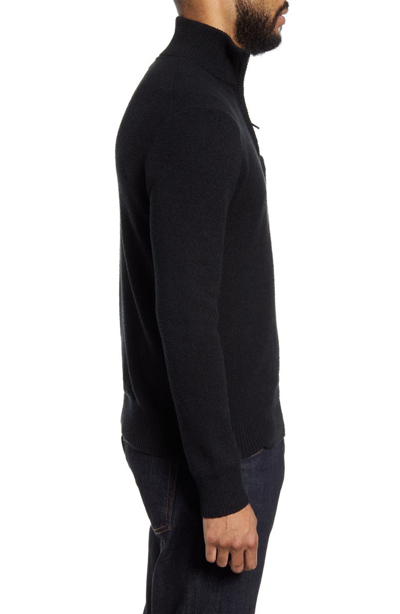 Club Monaco Quarter Zip Bouclé Sweater, Alternate, color, 