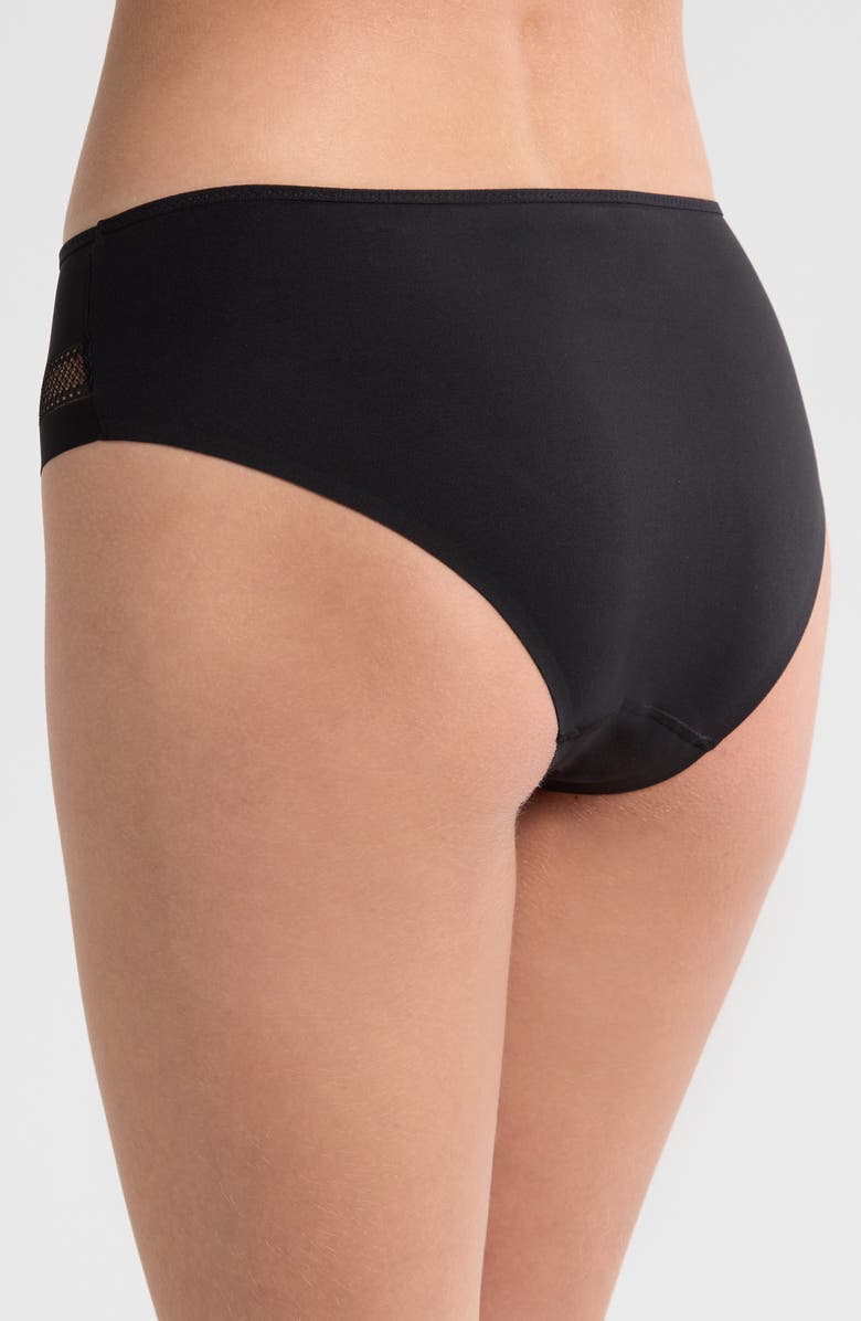 Chantelle Lingerie Easy Bliss Mid Rise Bikini Briefs, Alternate, color, Black