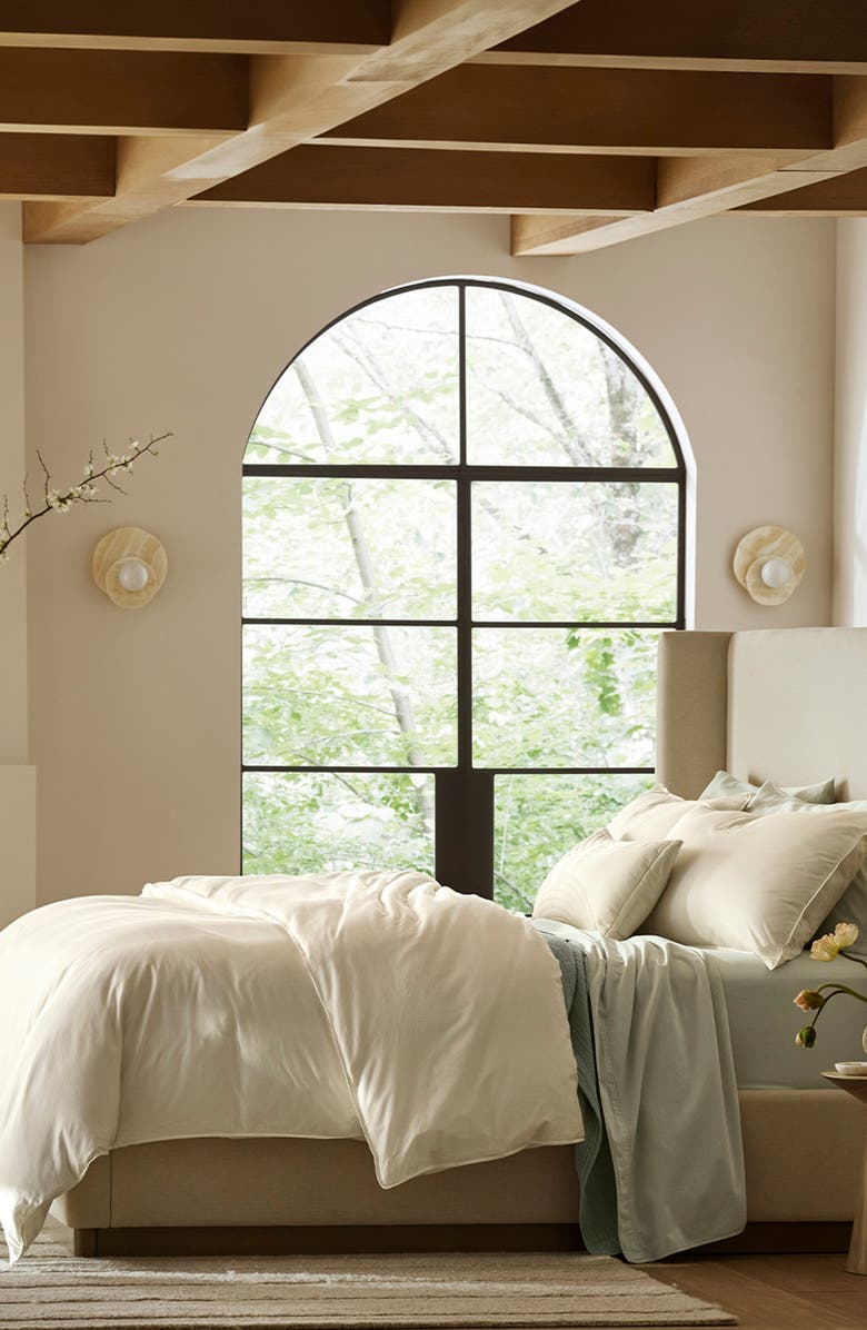 Boll & Branch Signature Vintage Washed Organic Cotton Duvet Cover & Shams Set, Alternate, color, Vintage Cream