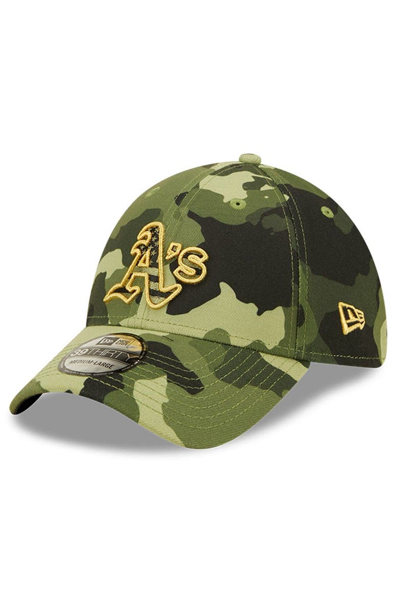 Men's New Era Camo Oakland Athletics 2022 Armed Forces Day 39THIRTY Flex Hat, Alternate, color, Camo