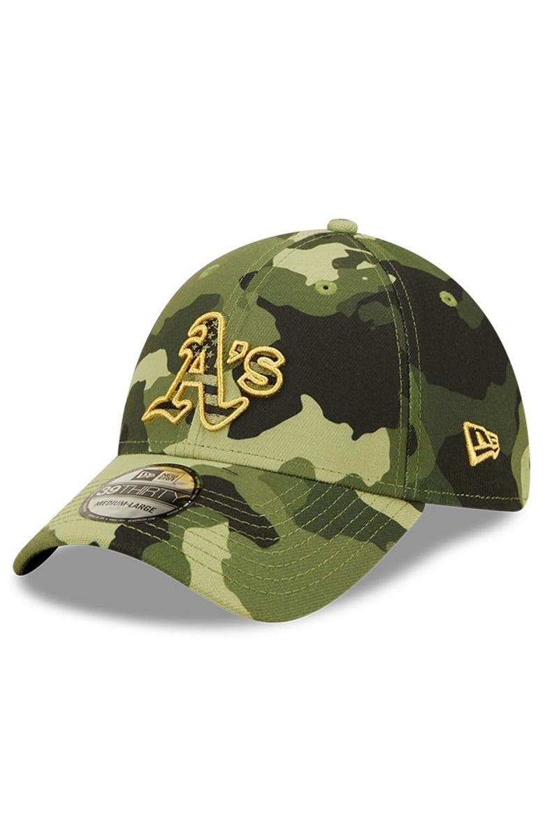 New Era Men's New Era Camo Oakland Athletics 2022 Armed Forces Day 39THIRTY Flex Hat, Alternate, color, Camo