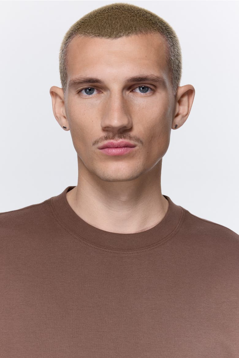 Oversized Fit Interlock T-shirt, Alternate, color, Dark beige