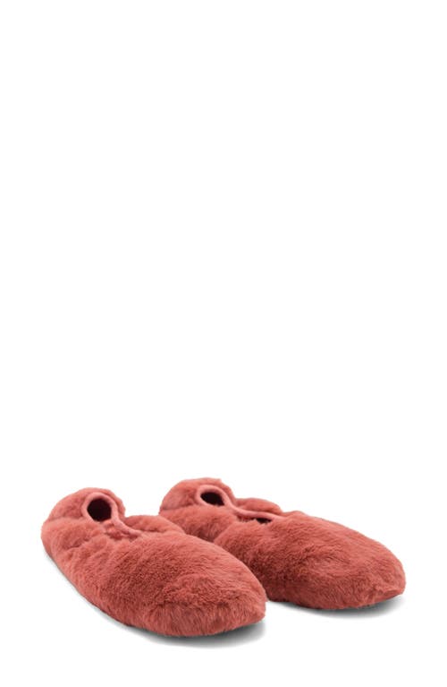 Mango Faux Fur Slipper In Pink