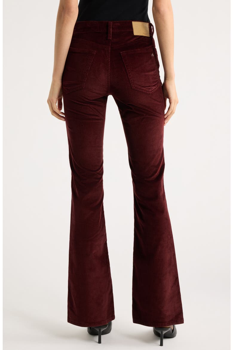 Peyton Mid Rise Bootcut Corduroy Pants, Alternate, color, DARK BURGUNDY