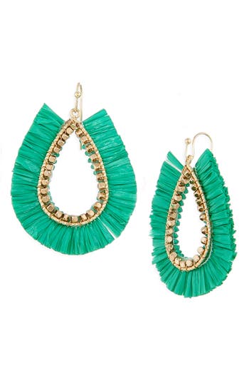 Cara Baguette Crystal Hoop Earrings