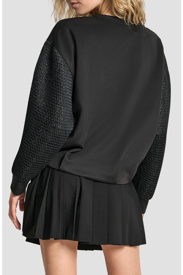 Mixed Media Bubble Sweatshirt, Alternate, color, BLACK