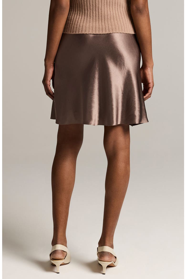 Crinkled Satin Slip Miniskirt, Alternate, color, TAUPE HAZE