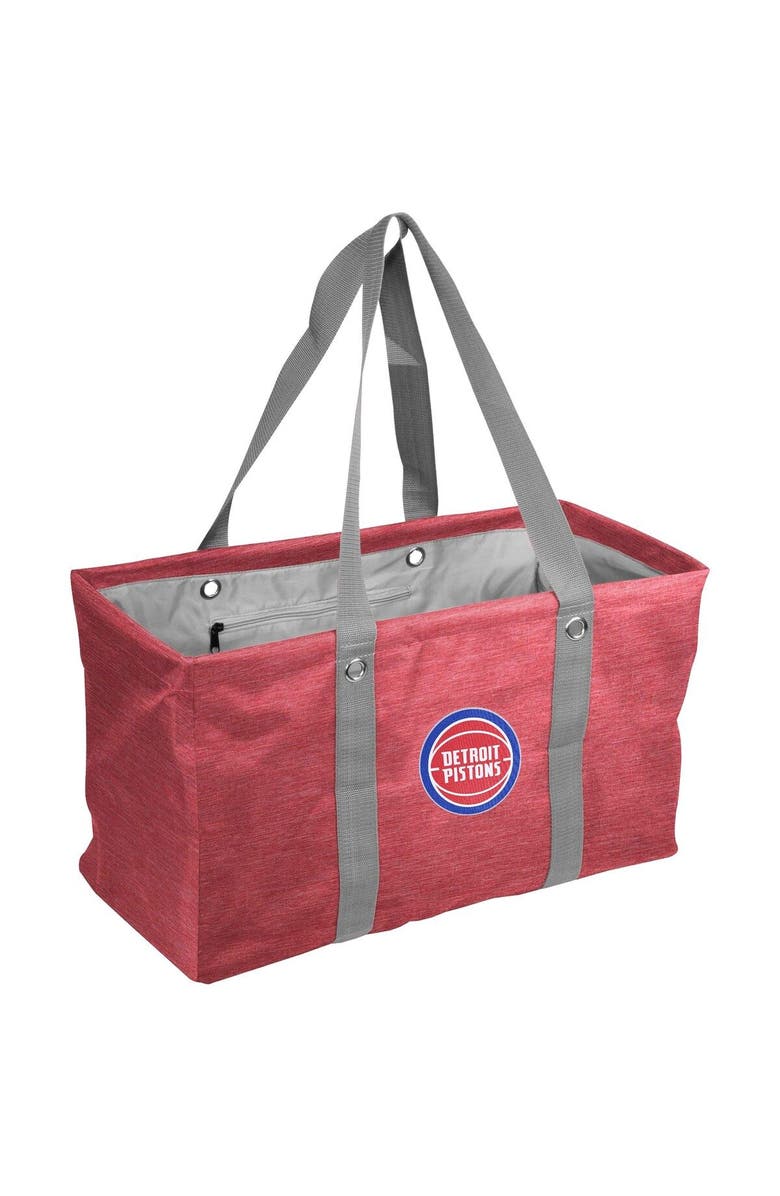 LOGO BRANDS Detroit Pistons Crosshatch Picnic Caddy Tote Bag, Main, color, Red