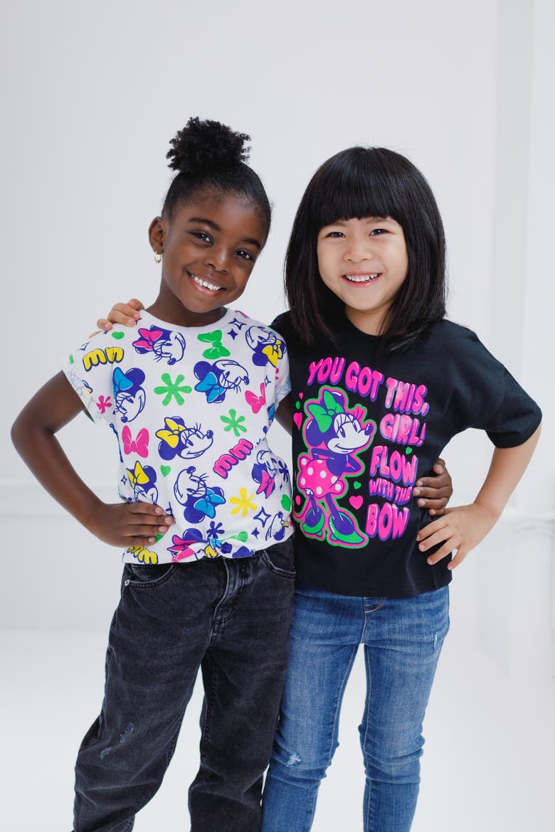 Minnie Mouse 2-pack Short Sleeve Graphic T-shirts (baby), Alternate, color, Minnie Black White