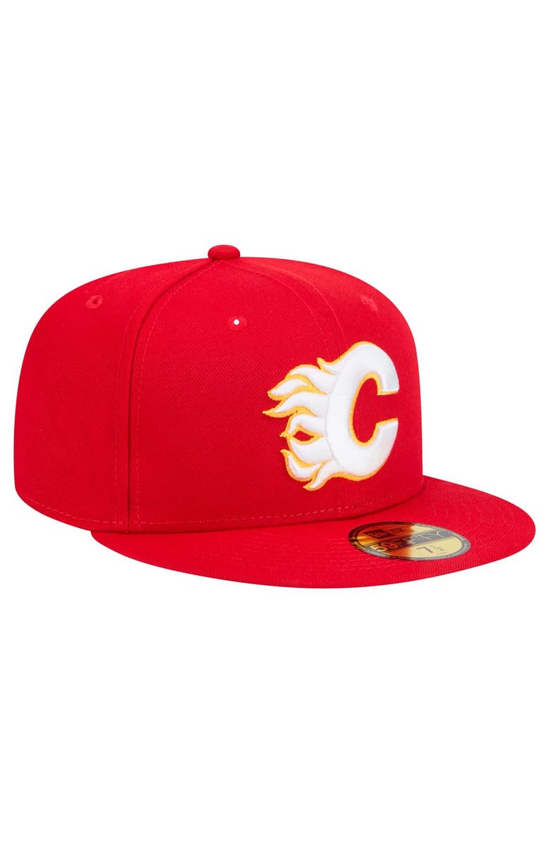 New Era Men's New Era Red Calgary Flames Core 59FIFTY Fitted Hat, Alternate, color, Red