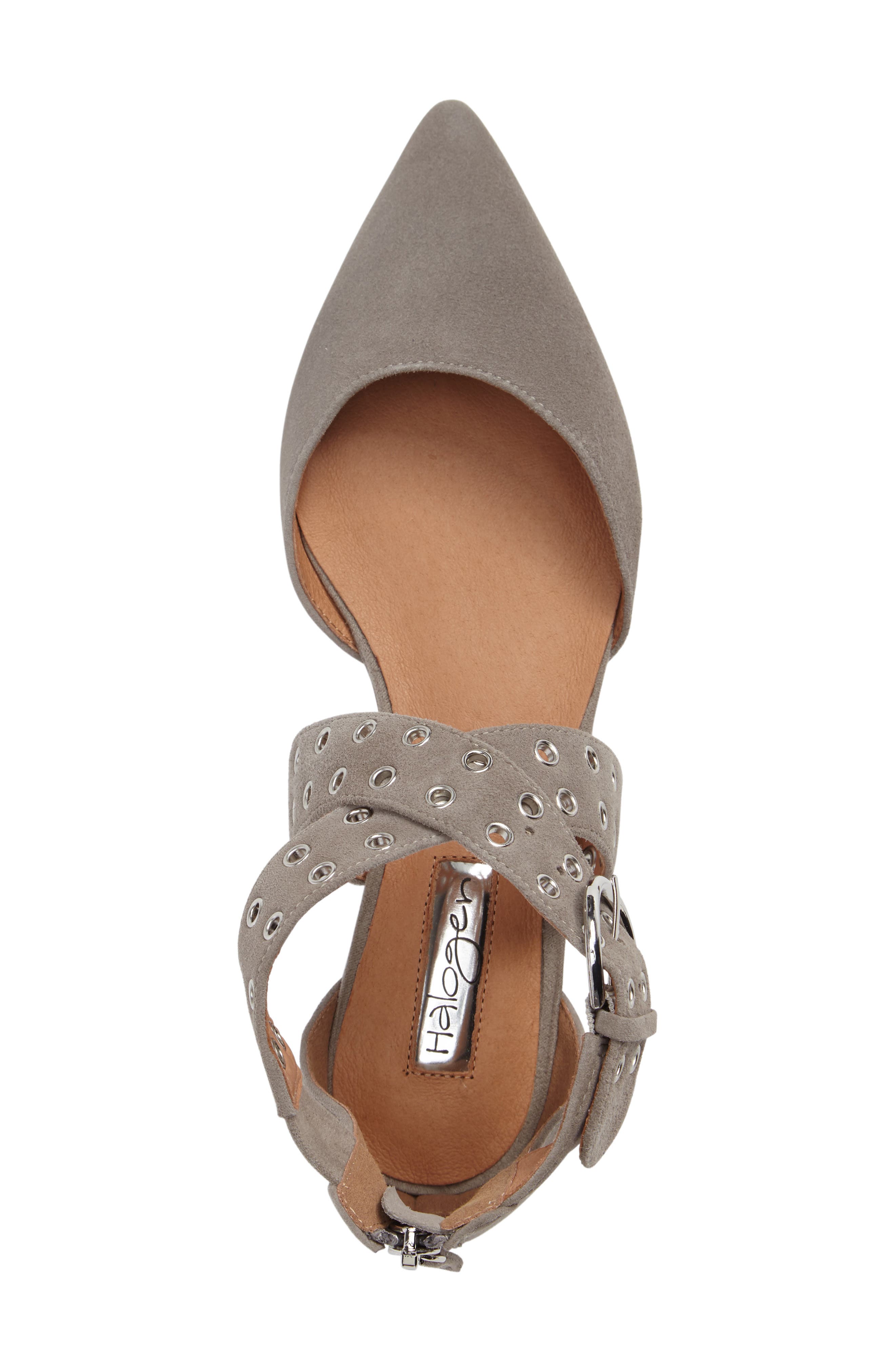 Molly Pointy Toe Flat, Alternate, color, GREY SUEDE