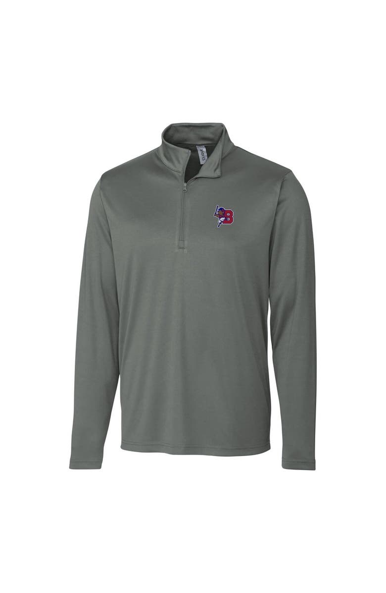 Cutter & Buck Men's Cutter & Buck  Steel Buffalo Bisons  Clique Spin Eco Performance Half-Zip Pullover, Alternate, color, Steel