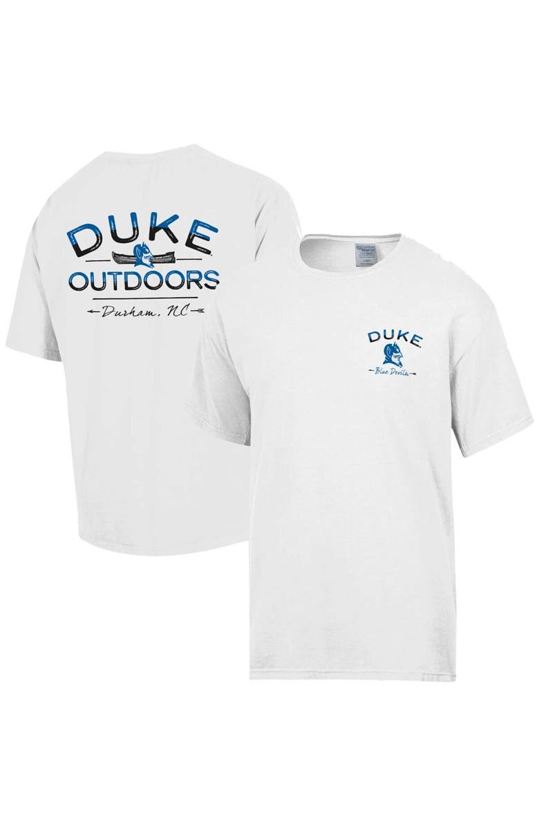 Comfort Wash Men's Comfort Wash White Duke Blue Devils Great Outdoors T-Shirt, Main, color, 