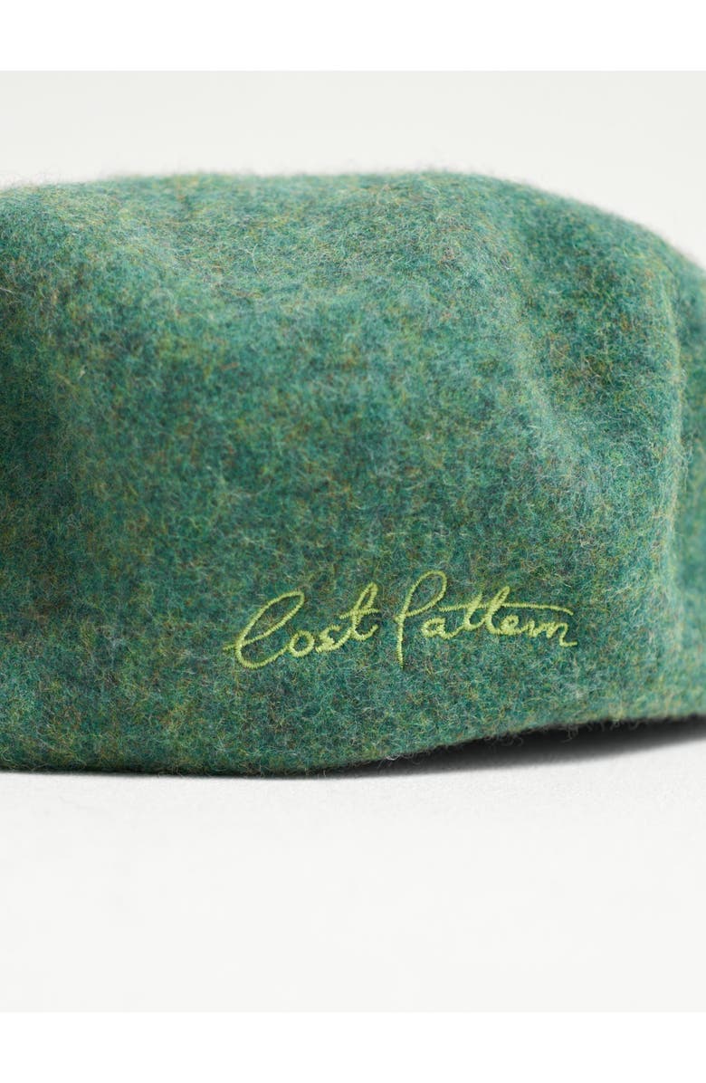 Lost Pattern "Bon Chic" Wool Beret, Alternate, color, Moss Green