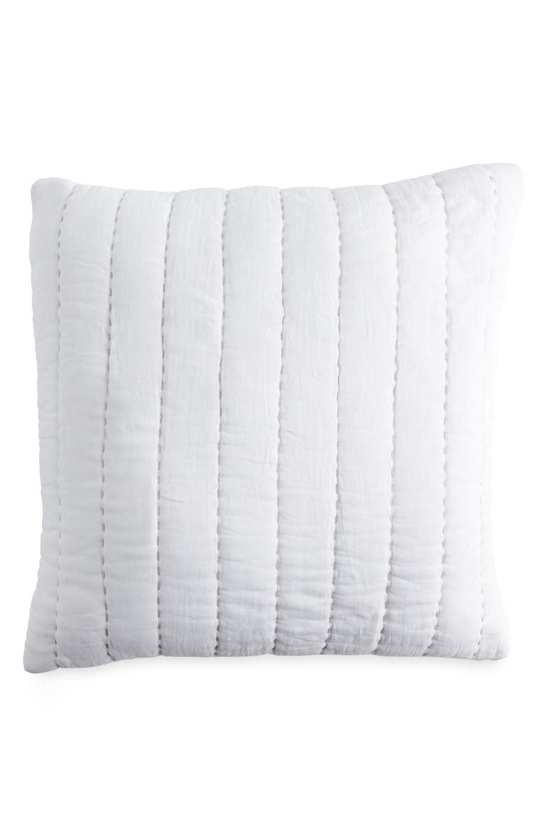 DKNY Pure Quilted Voile Accent Pillow, Main, color, White