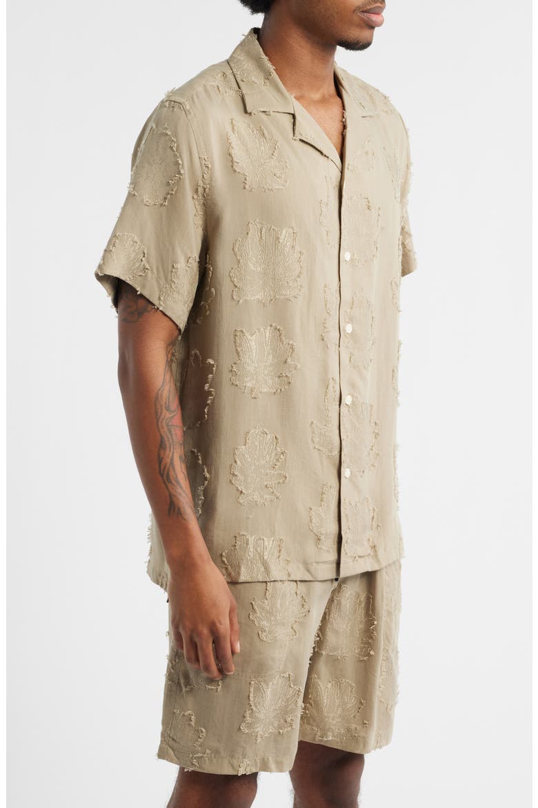 Palmoza Rocco Camp Shirt, Alternate, color, LIGHT BROWN