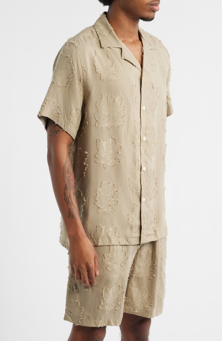 OAS Palmoza Rocco Camp Shirt, Alternate, color, Light Brown