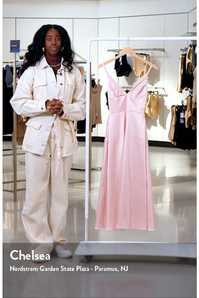 Tiffany Satin Midi Cocktail Dress video