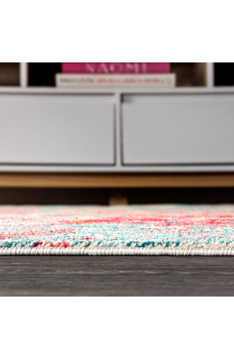 JONATHAN Y Contemporary POP Modern Abstract Area Rug, Alternate, color, Blue/Red