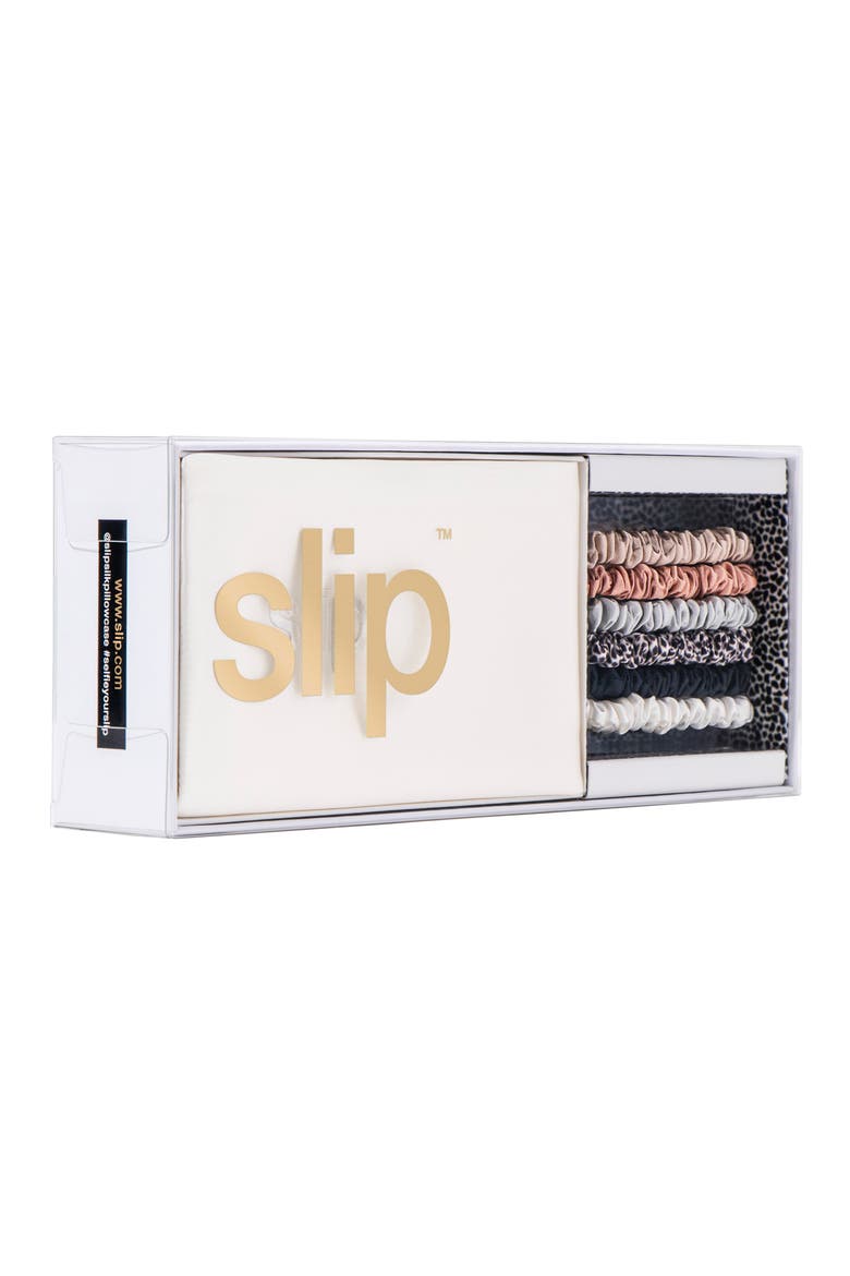 Pure Silk Pillowcase & Skinny Scrunchie Set (Nordstrom Exclusive) $128 Value, Alternate, color, WHITE