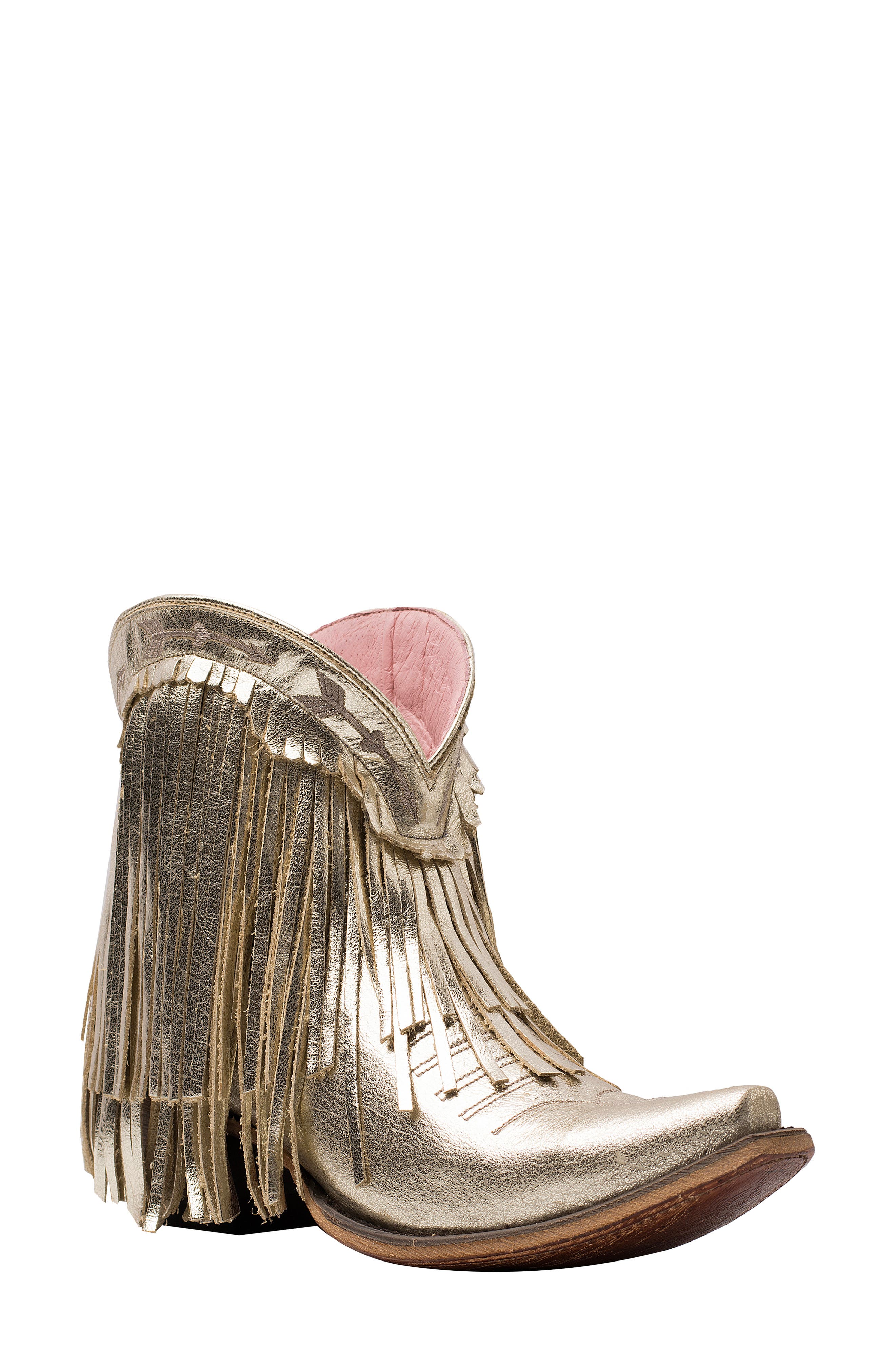 Lane Boots x Junk Gypsy Spitfire Fringe Bootie, Main, color, 