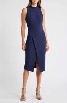 Black Halo Juma Sleeveless Sheath Midi Dress