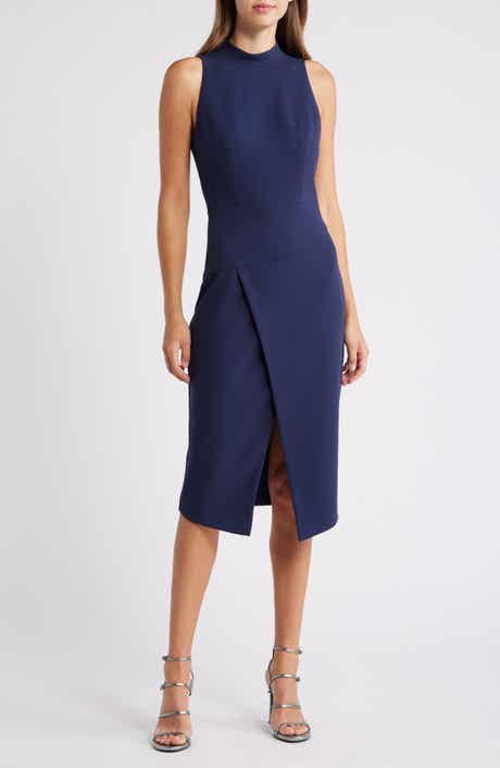 Black Halo Juma Sleeveless Sheath Midi Dress