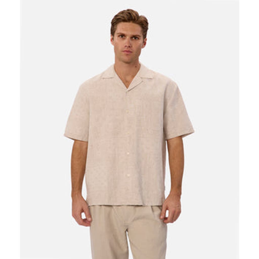 Industrie Australia The Winona Short Sleeve Shirt In Sand Wheat
