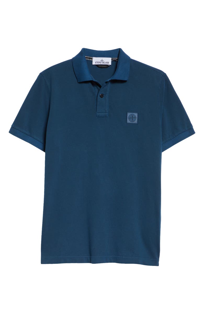Stone Island Slim Fit Cotton Polo, Alternate, color, Dark Blue